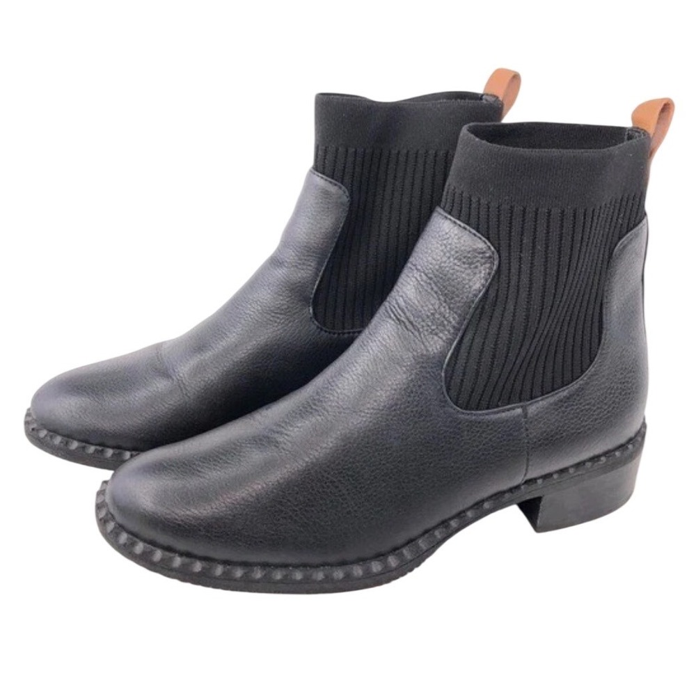 Gentle Souls Best Chelsea Sock Ankle Booties Women's Size 10M Black Leather